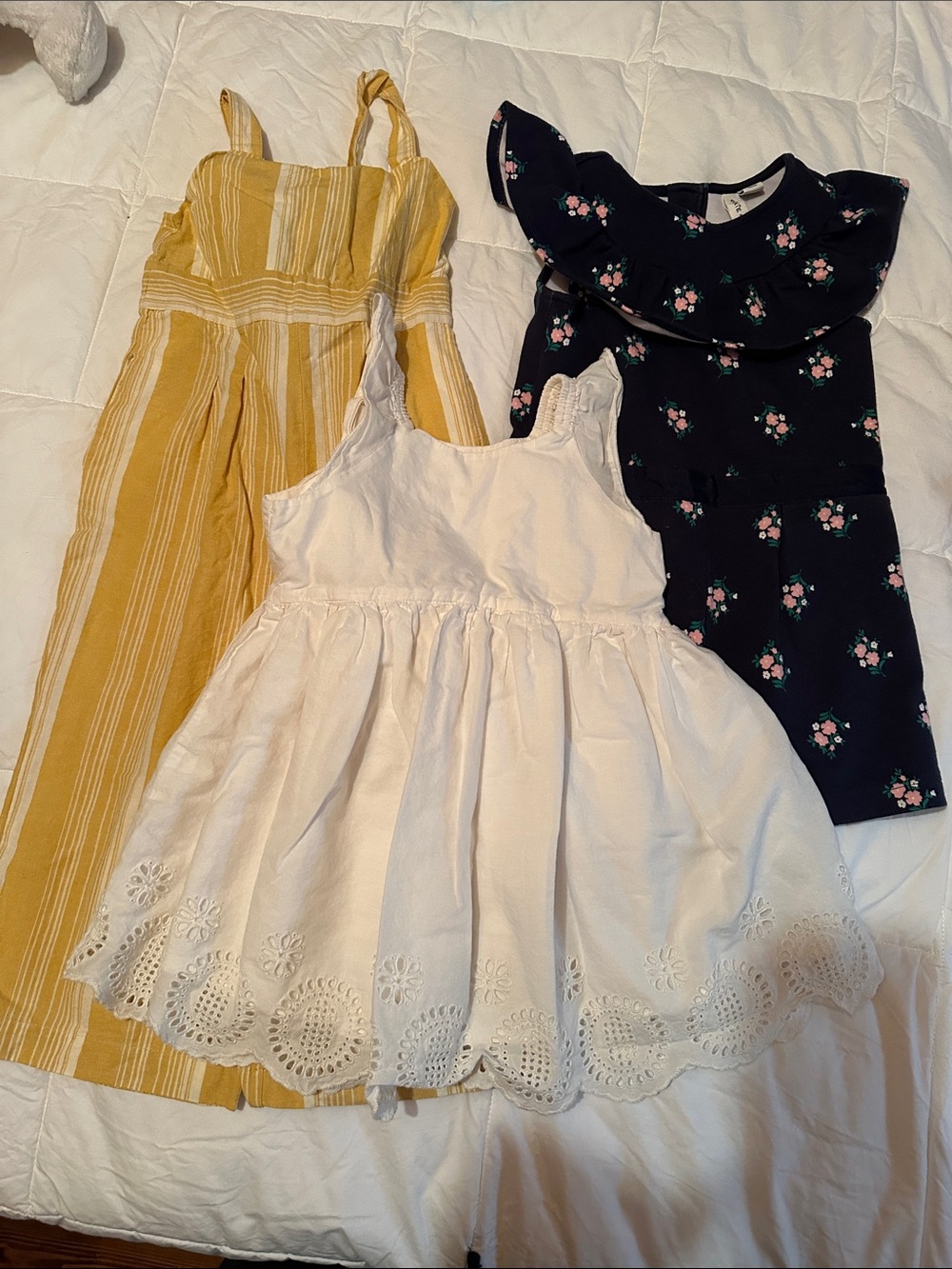 Girls White Eyelet Sundress - Classic Summer Dress